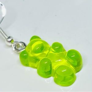 Green gummy bear earrings!  For you or a friend group.  4 available for now.